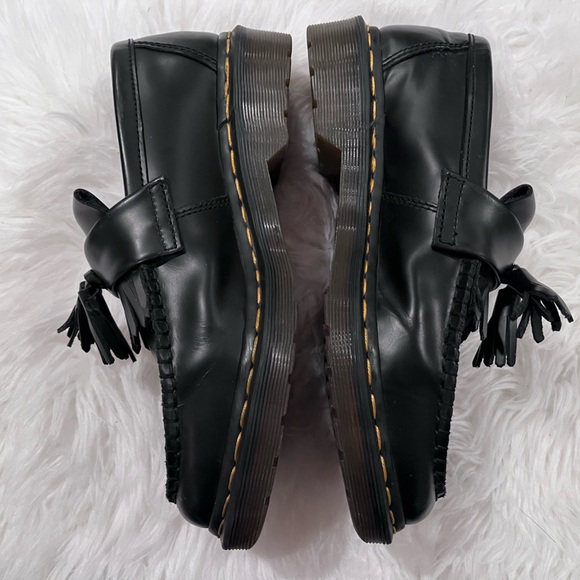 DR. MARTEN Adrian Leather Black Tassel Oxford Slip On Loafers - Womens 8 - Picture 8 of 13